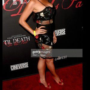 WOW Couture Embroidered Mesh Dress